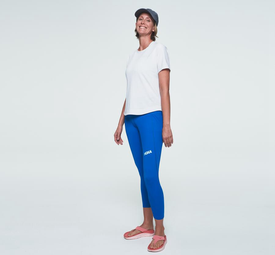 Hoka Australia One One Lifestyle - Womens Tee White - HQPTZ-8314